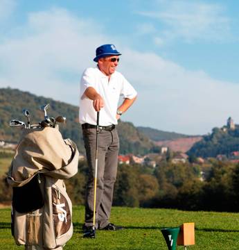 Der Klöcherhof ist Partnerbetrieb der Traminer Golfanlage.